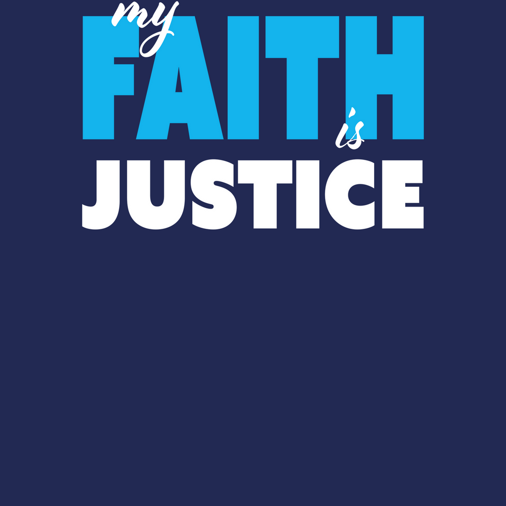 Faith is Justice - Ladies Tee - Navy