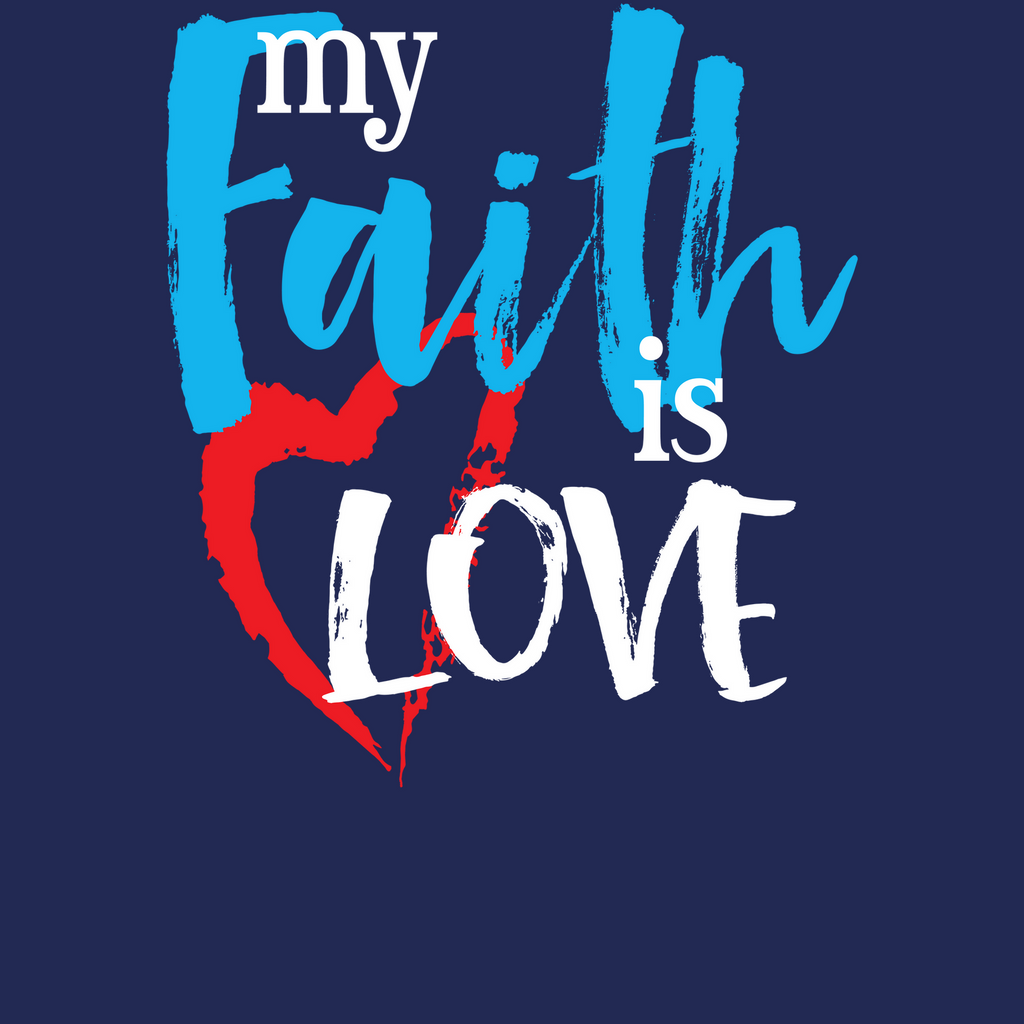 Faith is Love - Ladies Tee - Navy
