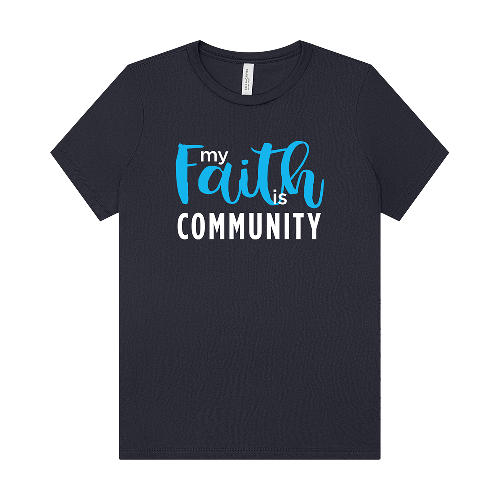 Faith is Community - Ladies Tee - Navy