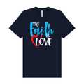 Faith is Love - Unisex Tee - Navy