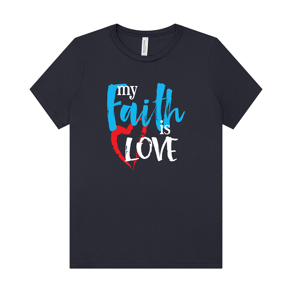 Faith is Love - Ladies Tee - Navy