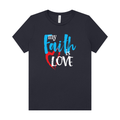 Faith is Love - Ladies Tee - Navy